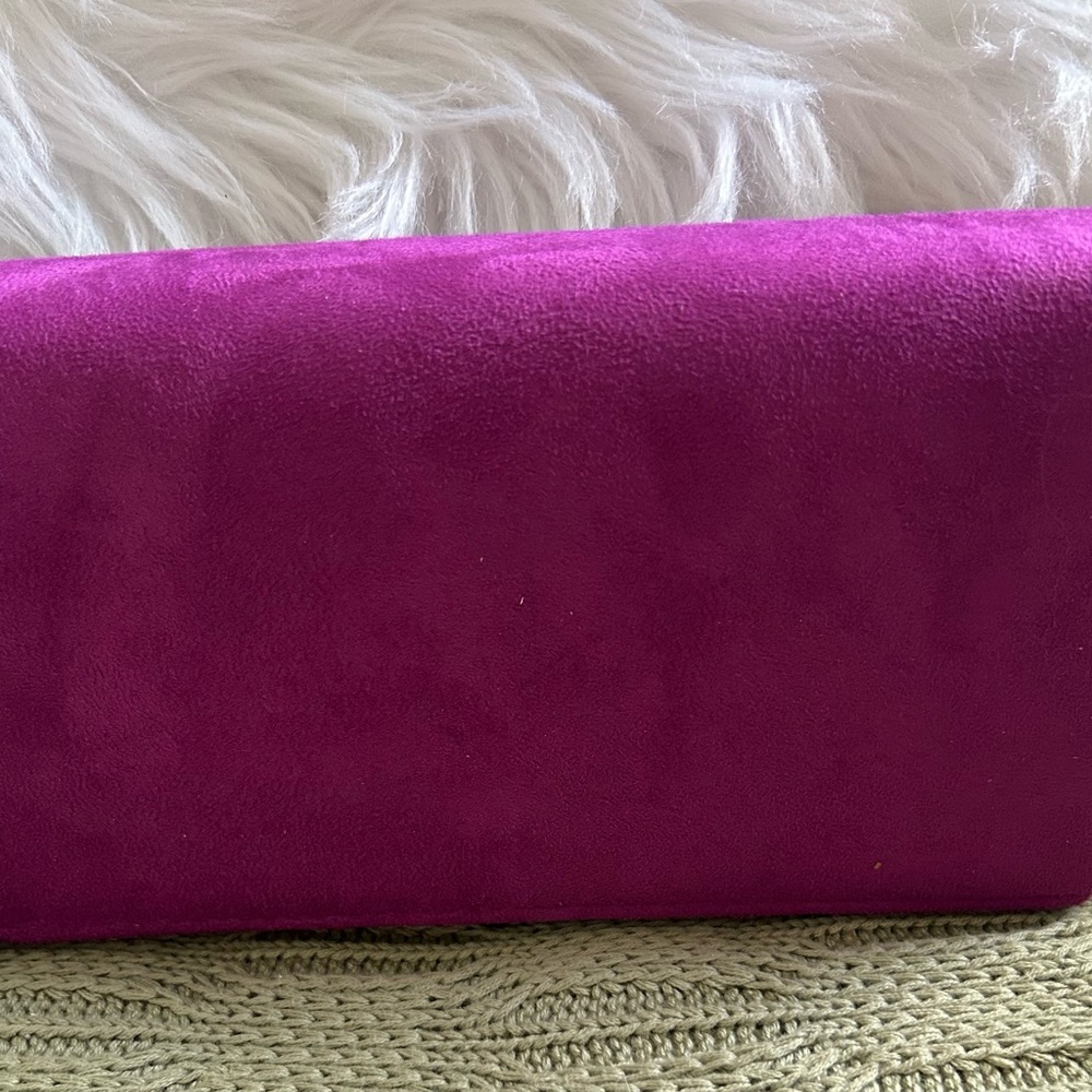 NWT Dasein Fuchsia Crystal-Embellished Envelope Clutch - Picture 5 of 7